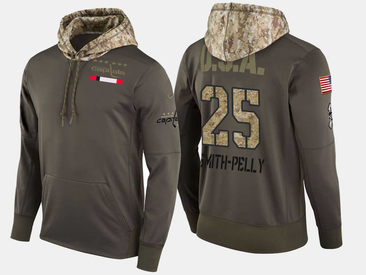 Nike Capitals 25 Devante Smith Pelly Olive Salute To Service Pullover Hoodie,We sell and wholesale Nike Capitals 25 Devante Smith Pelly Olive Salute To Service Pullover Hoodie on line form chian!
